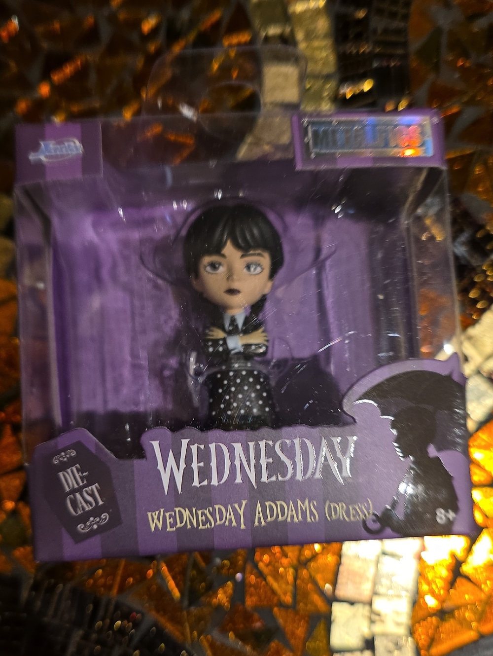 Wednesday Addams Die-Cast Figure – Black and Purple